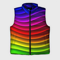 Мужской жилет Color line neon pattern Abstraction Summer 2023, цвет: 3D-черный