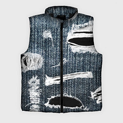 Мужской жилет Джинсовое рваньё Fashion trend, цвет: 3D-черный