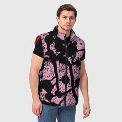 Мужской жилет Кляксы Авангард Узор Blots Vanguard Pattern, цвет: 3D-красный — фото 2