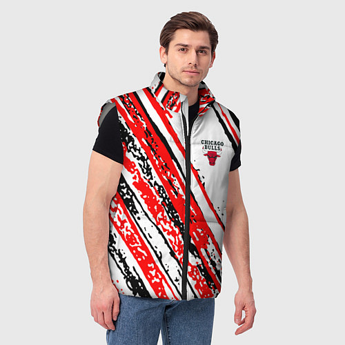 Мужской жилет CHICAGO BULLS ЧИКАГО БУЛЛС / 3D-Светло-серый – фото 3
