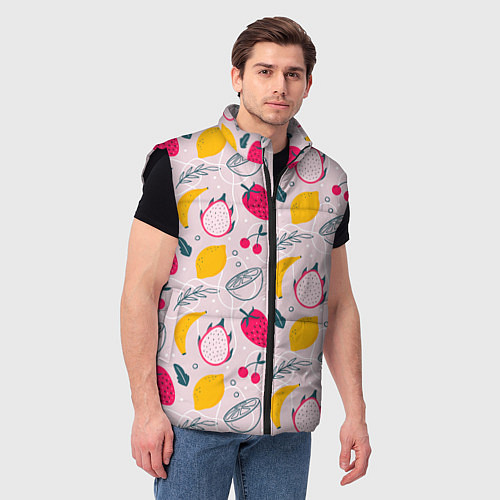 Мужской жилет Fruit Pattern / 3D-Черный – фото 3