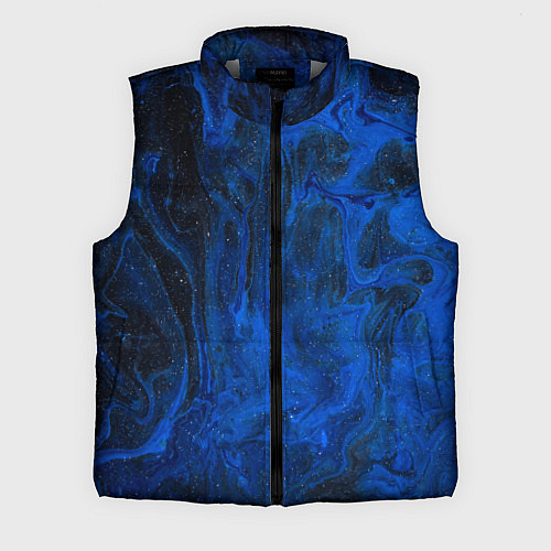Мужской жилет Синий абстрактный дым / 3D-Светло-серый – фото 1