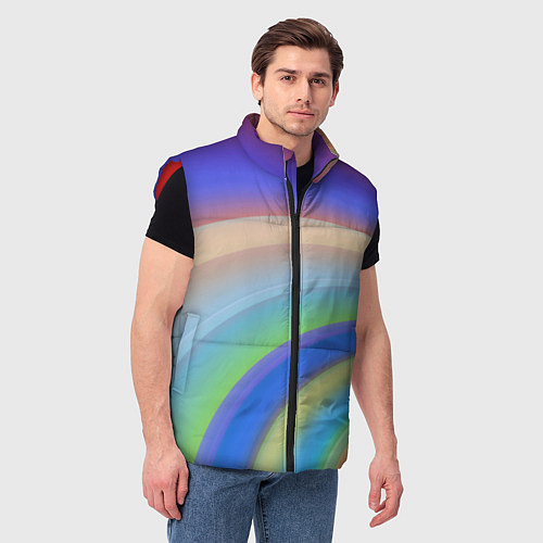Мужской жилет Все цвета радуги / 3D-Красный – фото 3
