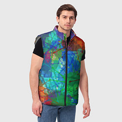 Мужской жилет Разноцветные кляксы, цвет: 3D-светло-серый — фото 2