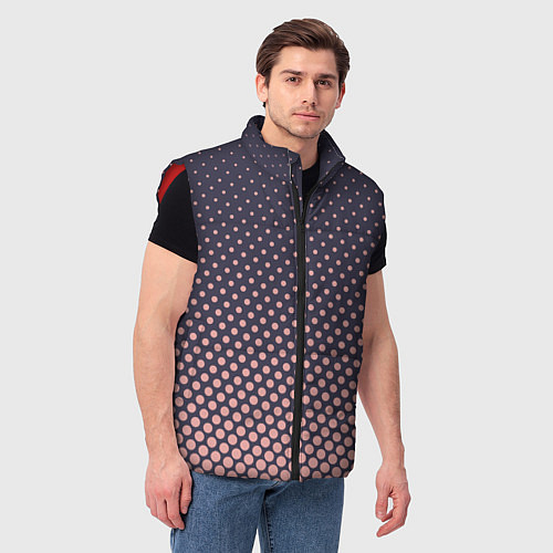 Мужской жилет Паттерн в горошек / 3D-Красный – фото 3