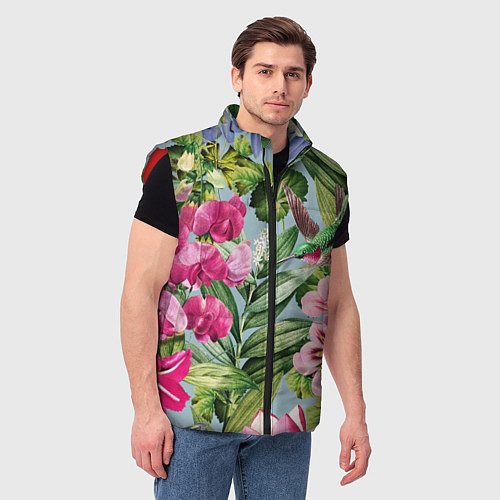 Мужской жилет Цветы Эдема / 3D-Красный – фото 3