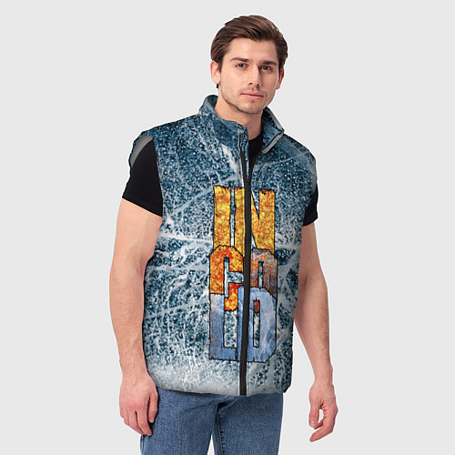 Мужской жилет IN COLD logo with ice / 3D-Светло-серый – фото 3