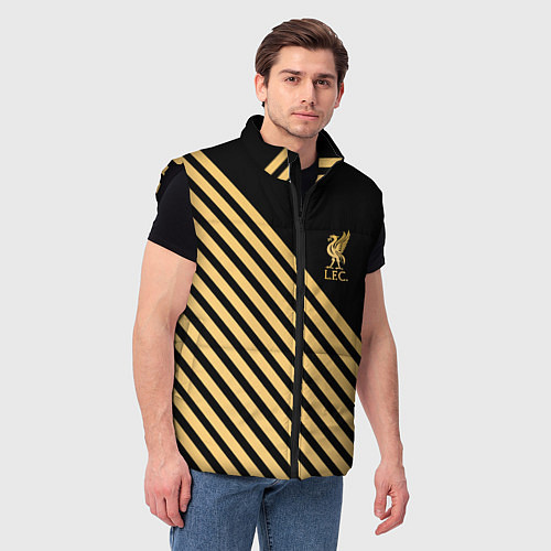 Мужской жилет Liverpool ливерпуль полосы / 3D-Черный – фото 3