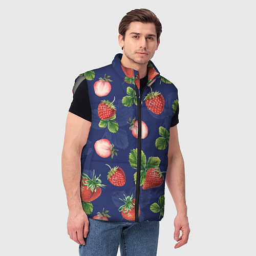 Мужской жилет Сладкая Клубника / 3D-Светло-серый – фото 3