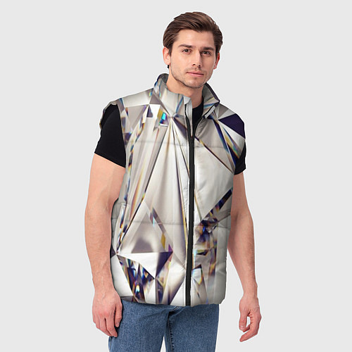 Мужской жилет 3D бриллианты / 3D-Черный – фото 3
