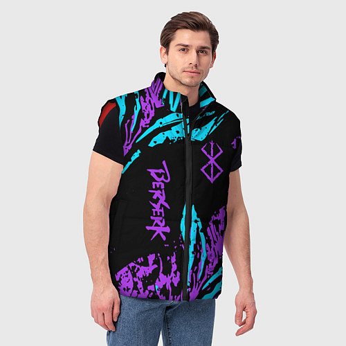 Мужской жилет Berserk bleck mask neon / 3D-Красный – фото 3