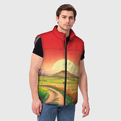 Мужской жилет Дорога к солнцу, цвет: 3D-светло-серый — фото 2