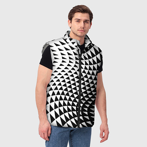 Мужской жилет Минималистический авангардный паттерн / 3D-Светло-серый – фото 3