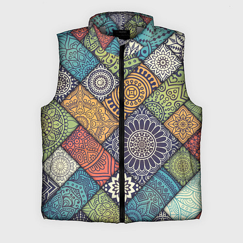 Мужской жилет Мандала орнамент / 3D-Светло-серый – фото 1