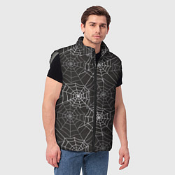 Мужской жилет Паутинка паттерн, цвет: 3D-светло-серый — фото 2