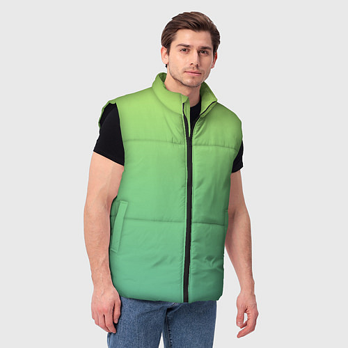 Мужской жилет Shades of Green GRADIENT / 3D-Черный – фото 3
