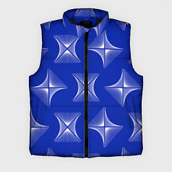Мужской жилет ABSTRACT PATTERN ON A BLUE BACKGROUND, цвет: 3D-черный