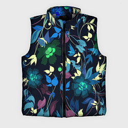 Мужской жилет Color summer night Floral pattern, цвет: 3D-светло-серый