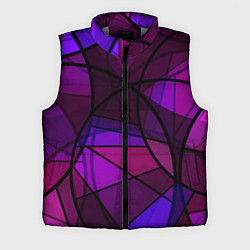 Мужской жилет Абстрактный в пурпурных тонах узор, цвет: 3D-светло-серый