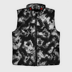 Мужской жилет Черно-белый абстрактный камуфляж, цвет: 3D-красный