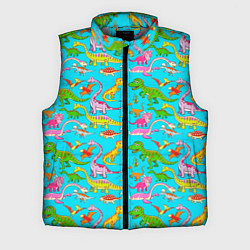 Мужской жилет FUNNY DINOSAURS, цвет: 3D-светло-серый