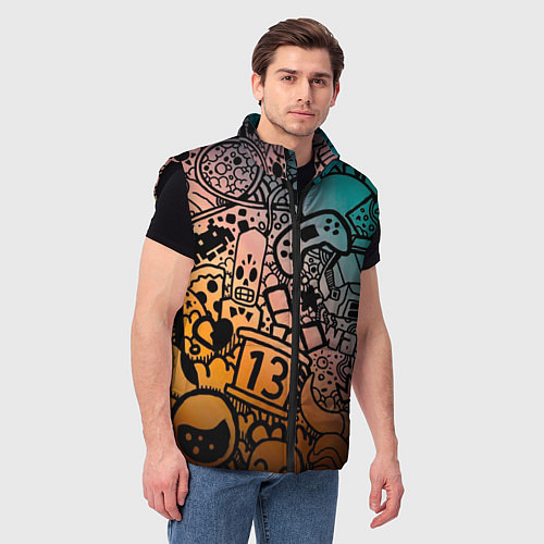 Мужской жилет Life is gaming / 3D-Черный – фото 3
