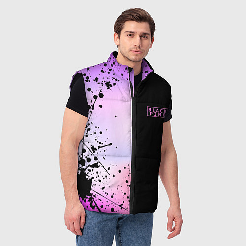 Мужской жилет BLACKPINK HALF COLORS / 3D-Черный – фото 3