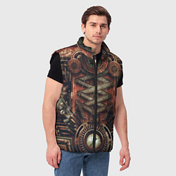 Мужской жилет Mechanical device in Steampunk Retro style, цвет: 3D-черный — фото 2