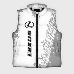 Мужской жилет Lexus Speed на светлом фоне со следами шин, цвет: 3D-черный