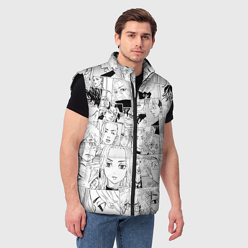 Мужской жилет Tokyo Revengers паттерн / 3D-Черный – фото 3