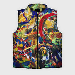 Мужской жилет Смелые экспрессивные мазки краски, цвет: 3D-черный
