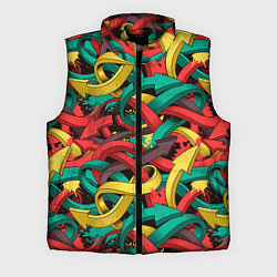 Мужской жилет Граффити стрелки Паттерн, цвет: 3D-черный