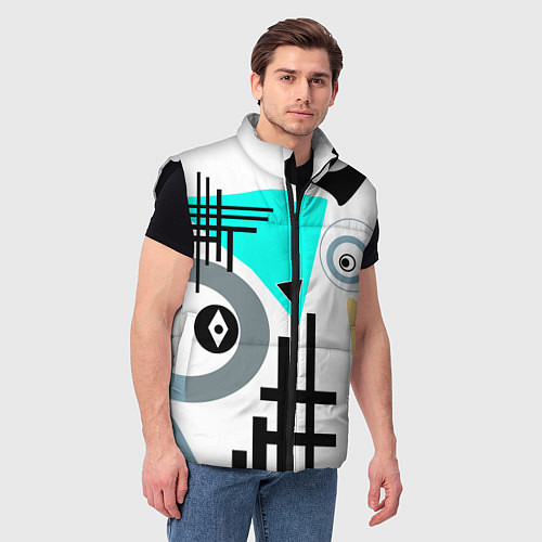 Мужской жилет Абстрактный современный дизайн / 3D-Черный – фото 3