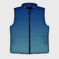 Мужской жилет Текстурированный сине-бирюзовый градиент, цвет: 3D-светло-серый