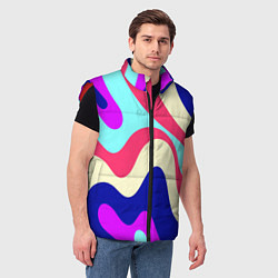 Мужской жилет КАРАМЕЛЬНЫЕ ВОЛНЫ, цвет: 3D-красный — фото 2