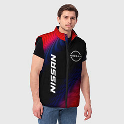 Мужской жилет Nissan Красный Карбон, цвет: 3D-черный — фото 2