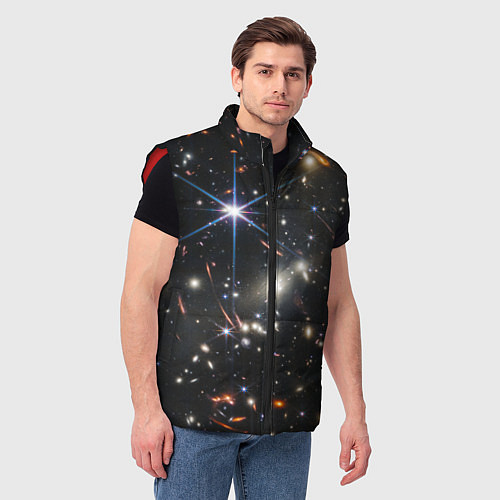 Мужской жилет NASA: Скопление Галактик / 3D-Красный – фото 3