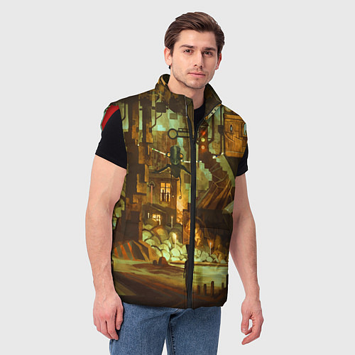 Мужской жилет Cool Steampunk painting / 3D-Красный – фото 3