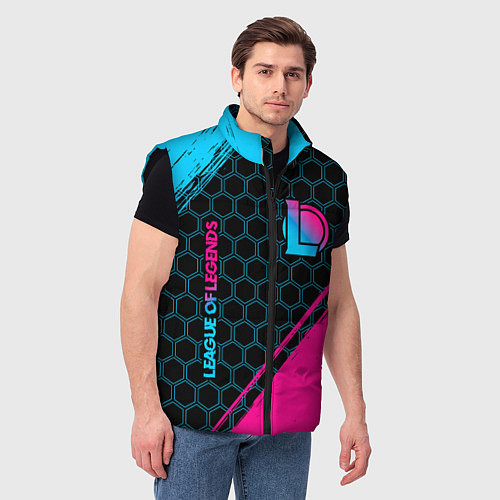 Мужской жилет League of Legends Neon Gradient / 3D-Черный – фото 3