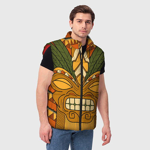 Мужской жилет Polynesian tiki ANGRY / 3D-Красный – фото 3