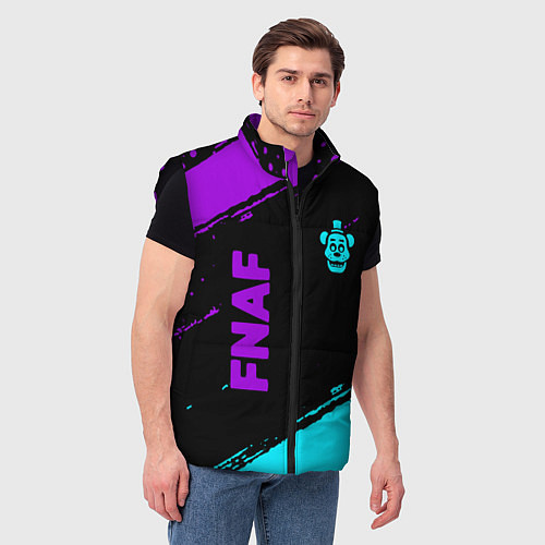 Мужской жилет Фредди - neon / 3D-Черный – фото 3