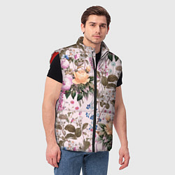 Мужской жилет Цветы Неземные, цвет: 3D-красный — фото 2