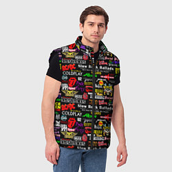 Мужской жилет Best rock ballads, цвет: 3D-черный — фото 2