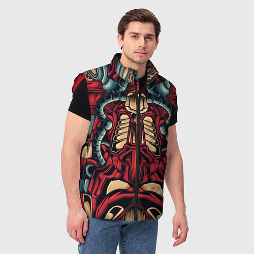 Мужской жилет Галактический костюм робота / 3D-Красный – фото 3