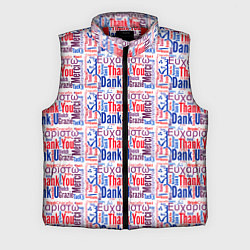 Мужской жилет Thank you phrase, цвет: 3D-красный
