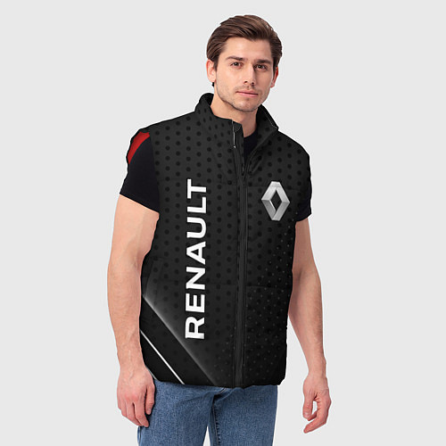 Мужской жилет Renault абстракция спорт / 3D-Красный – фото 3