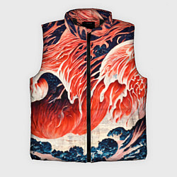 Мужской жилет Великая красная волна, цвет: 3D-черный