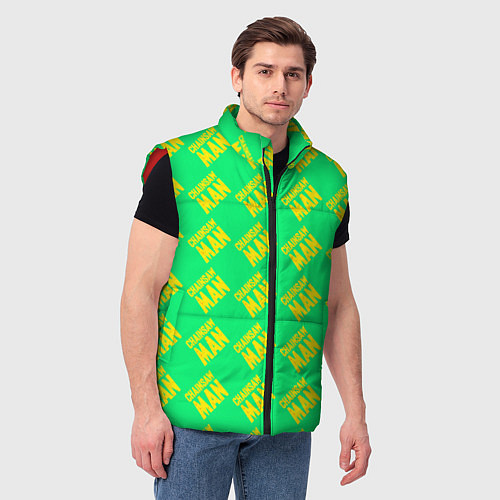 Мужской жилет Человек-бензопила узор / 3D-Красный – фото 3