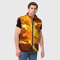 Мужской жилет Lamborghini - яркие молнии, цвет: 3D-красный — фото 2