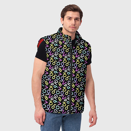 Мужской жилет Любовь буквы паттерн / 3D-Красный – фото 3